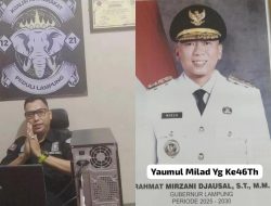 **Ketua NGO KMPL Sampaikan Ucapan Yaumul Milad ke-46Th untuk Gubernur Lampung**