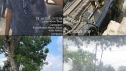 Ketua NGO KMPL Bantu Evakuasi Lakalantas Bersama Lurah Ganjar Asri, Satdamkar, PLN, Dishub, Satlantas Polres Metro dan Masyarakat Setempat