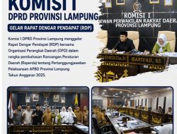 Komisi I DPRD Lampung Gelar RDP Bahas Pertanggungjawaban APBD 2025 Mitra Kerja